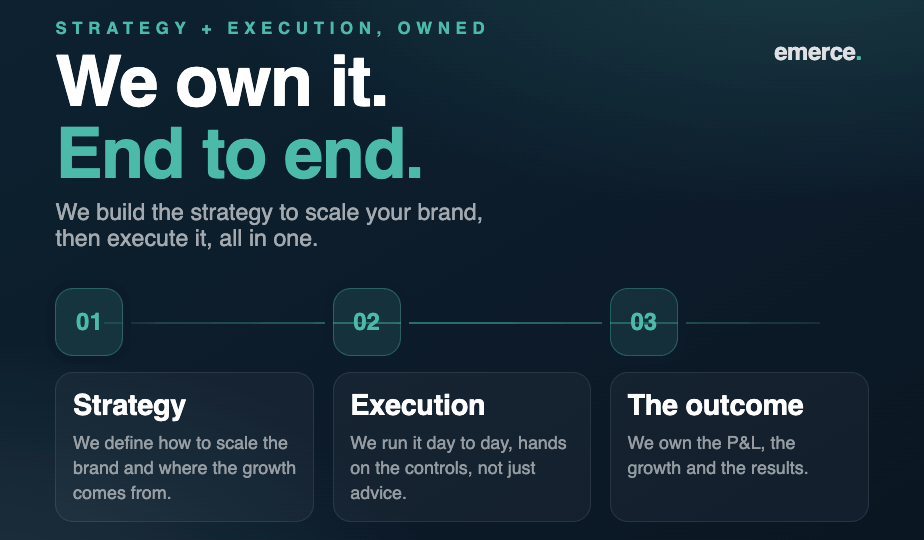 Strategy and execution, owned end to end
